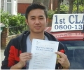 Pralad with Driving test pass certificate